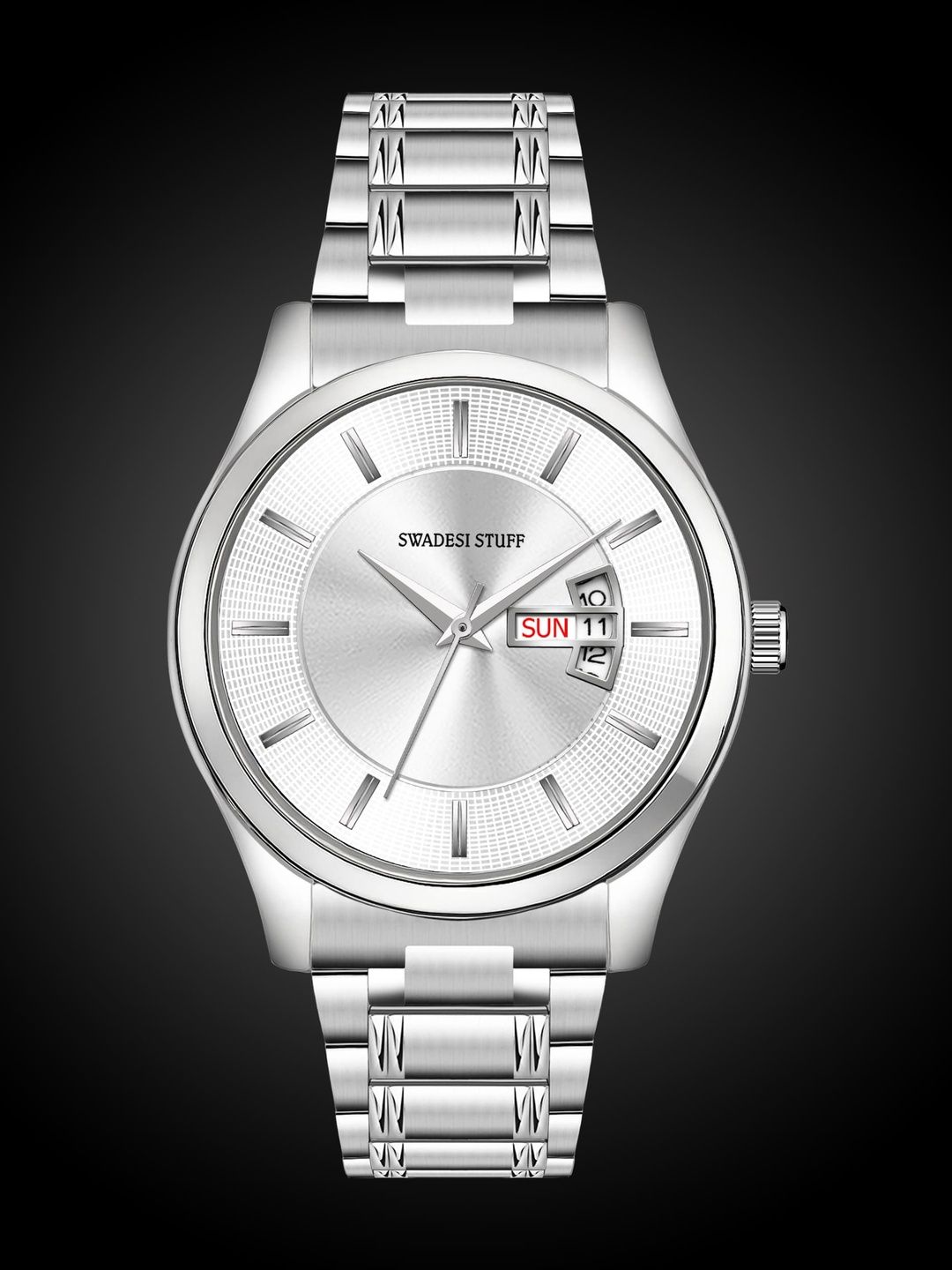 SWADESI STUFF Men Dial & Straps Analogue Watch SDS 170 SILVER 9-picture-49