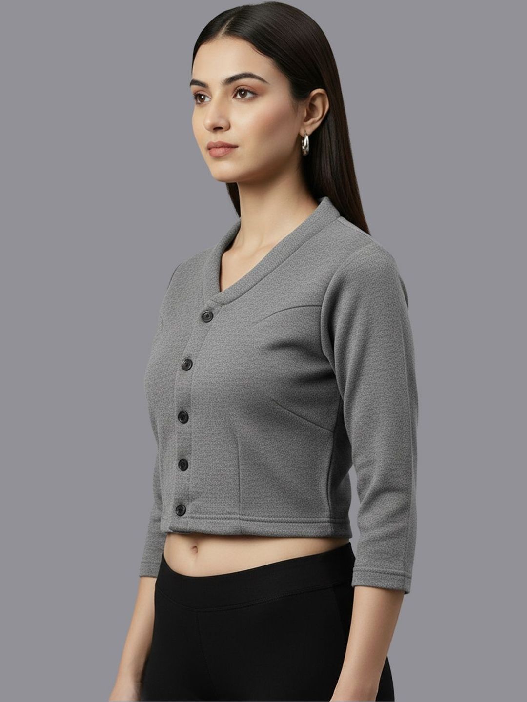 MACHO Cotton V Neck Thermal Tops-image-29