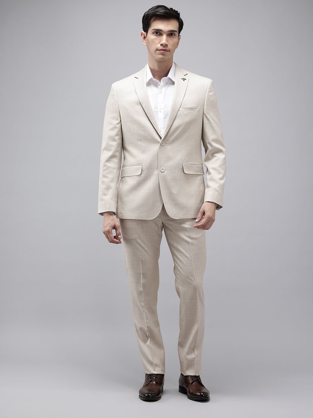 Theme Solid Slim Fit Single Breasted Formal 2 Piece Suits-picture-24