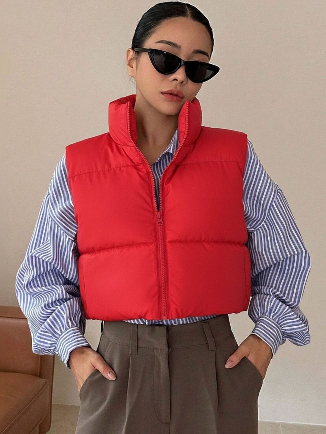 The Roadster Lifestyle Co Stand Collar Puffer Jacket-picture-51
