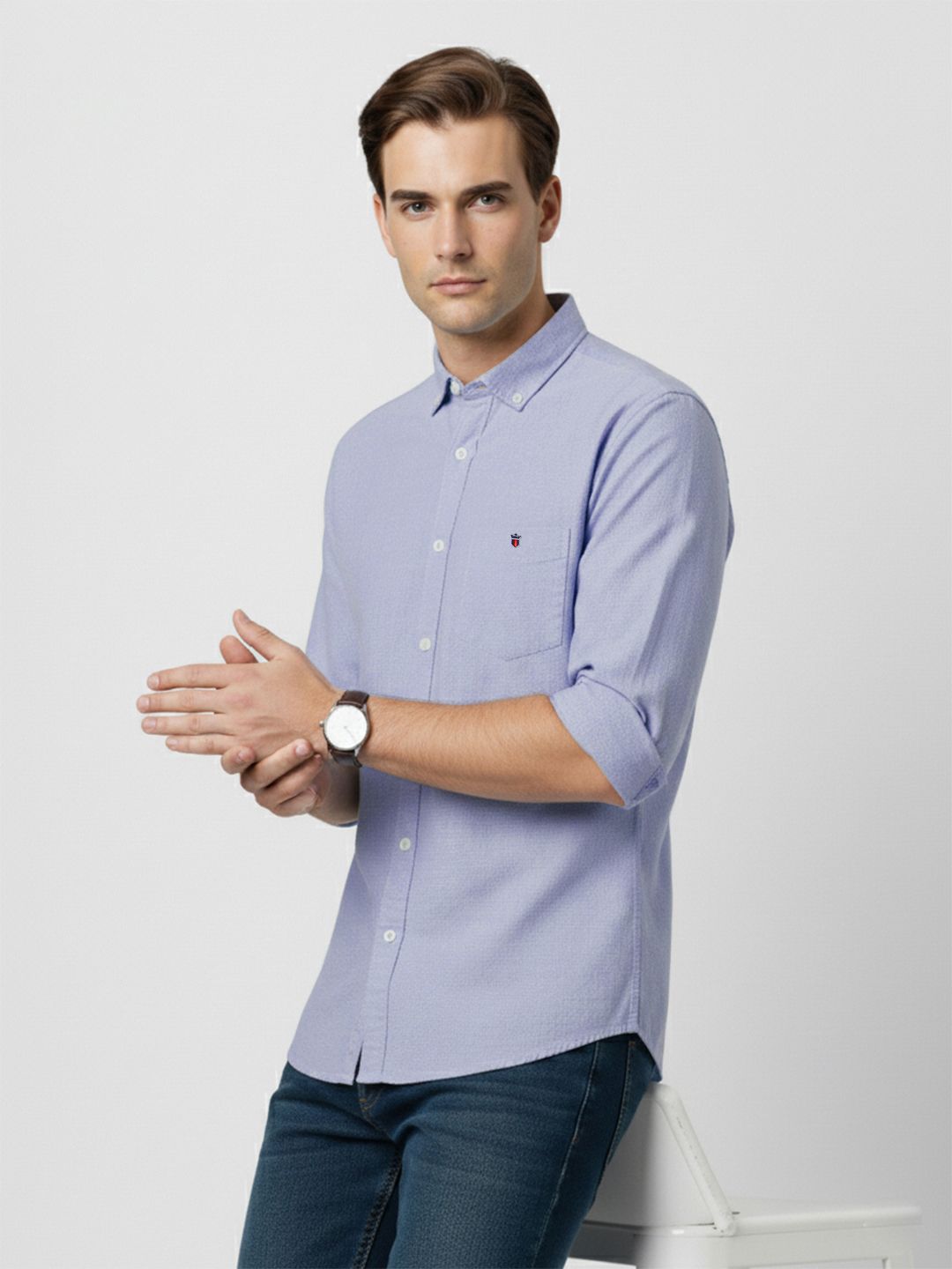 Louis Philippe Jeans Slim Fit Pure Cotton Casual Shirt-picture-21