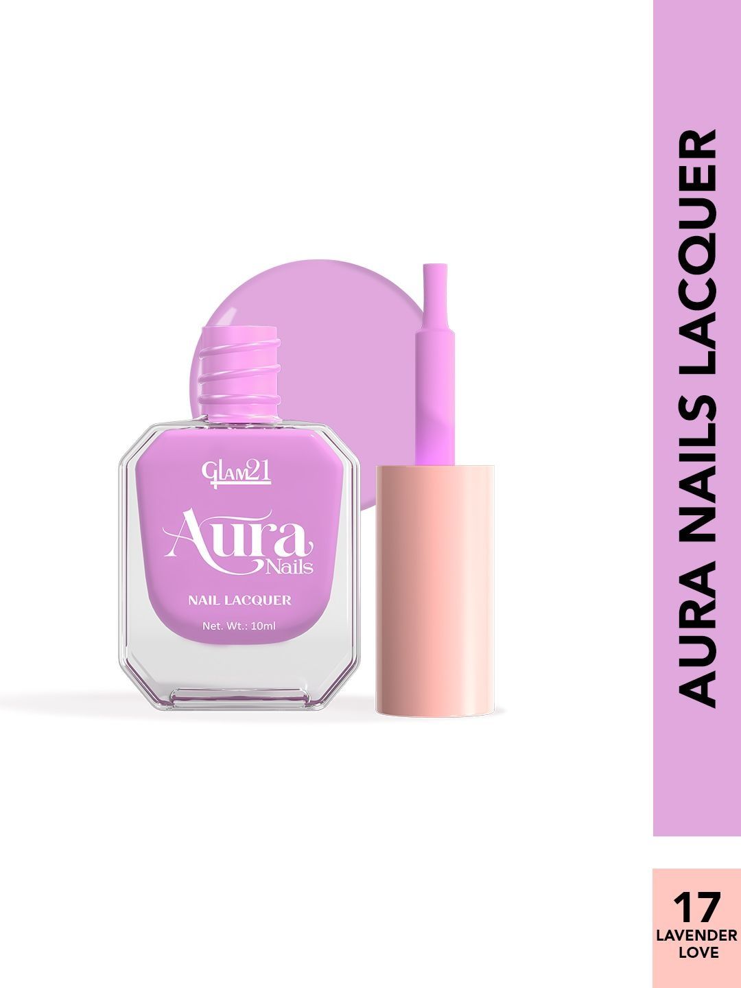 GLAM21 Aura Long Lasting Nail Lacquer - 10 ml - Lavender Love 17-image-24