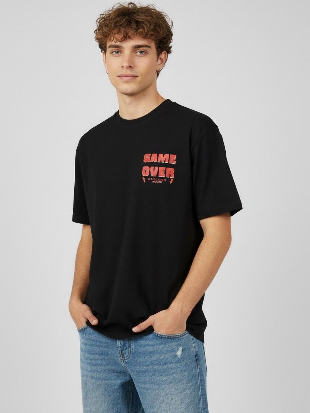 glitchez Men Typography Printed T-shirt-image-12