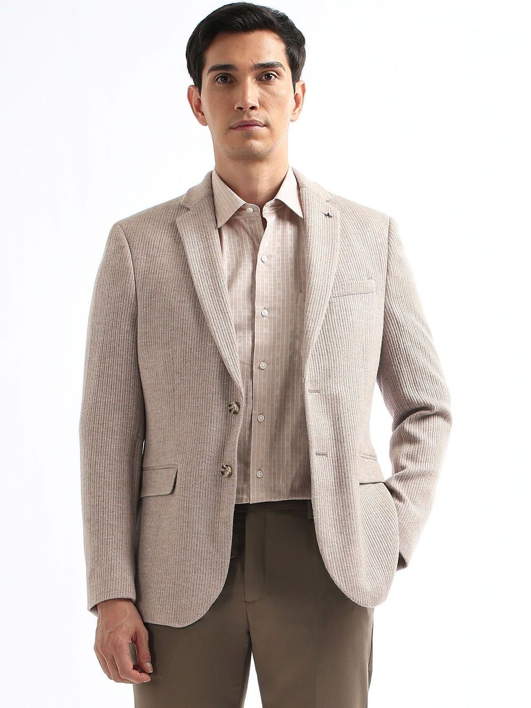 Arrow Self Designed Notched Lapel Blazers-picture-37