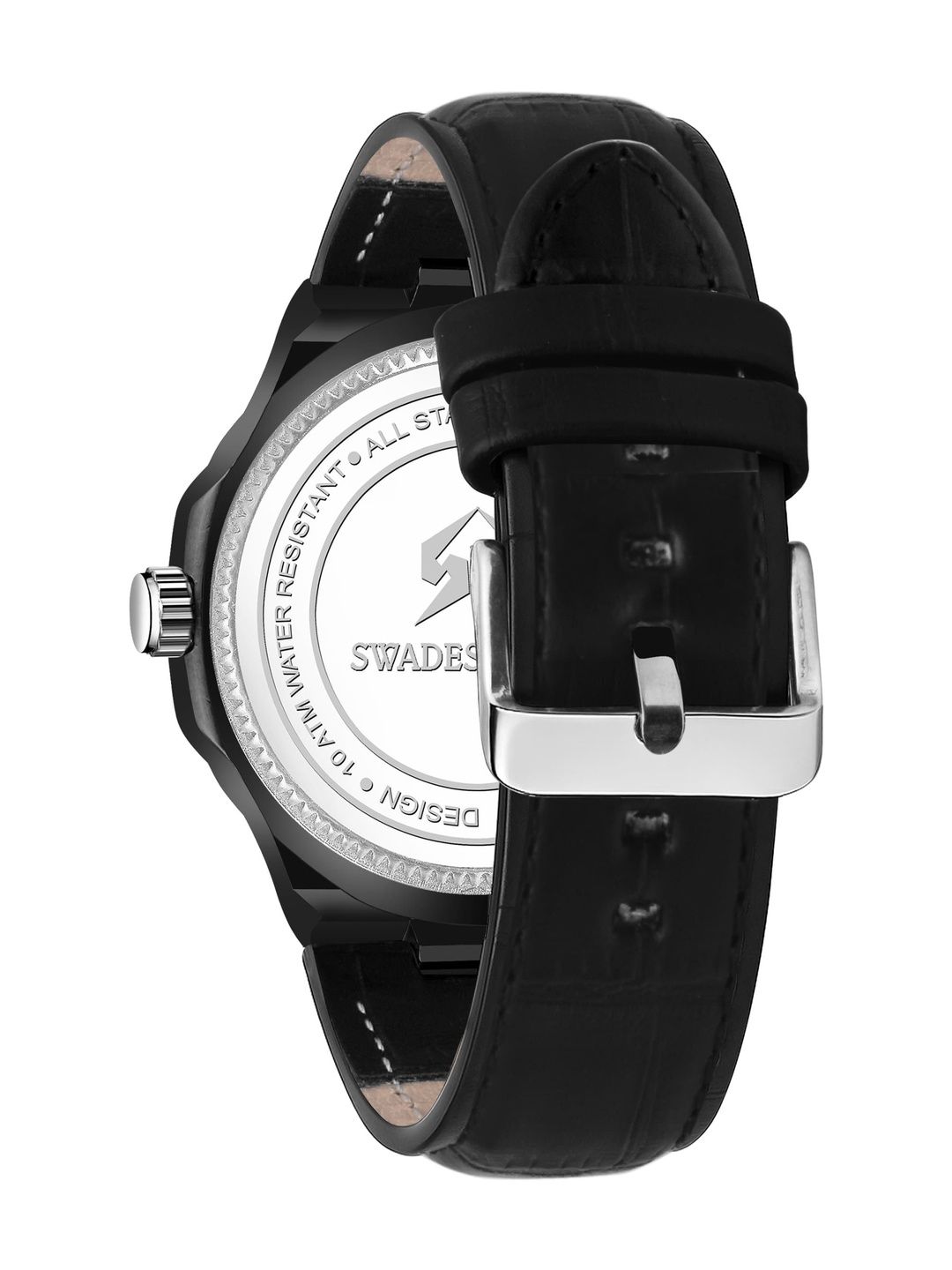 SWADESI STUFF Men Dial & Leather Straps Analogue Watch SDS 164 BLACK-picture-38