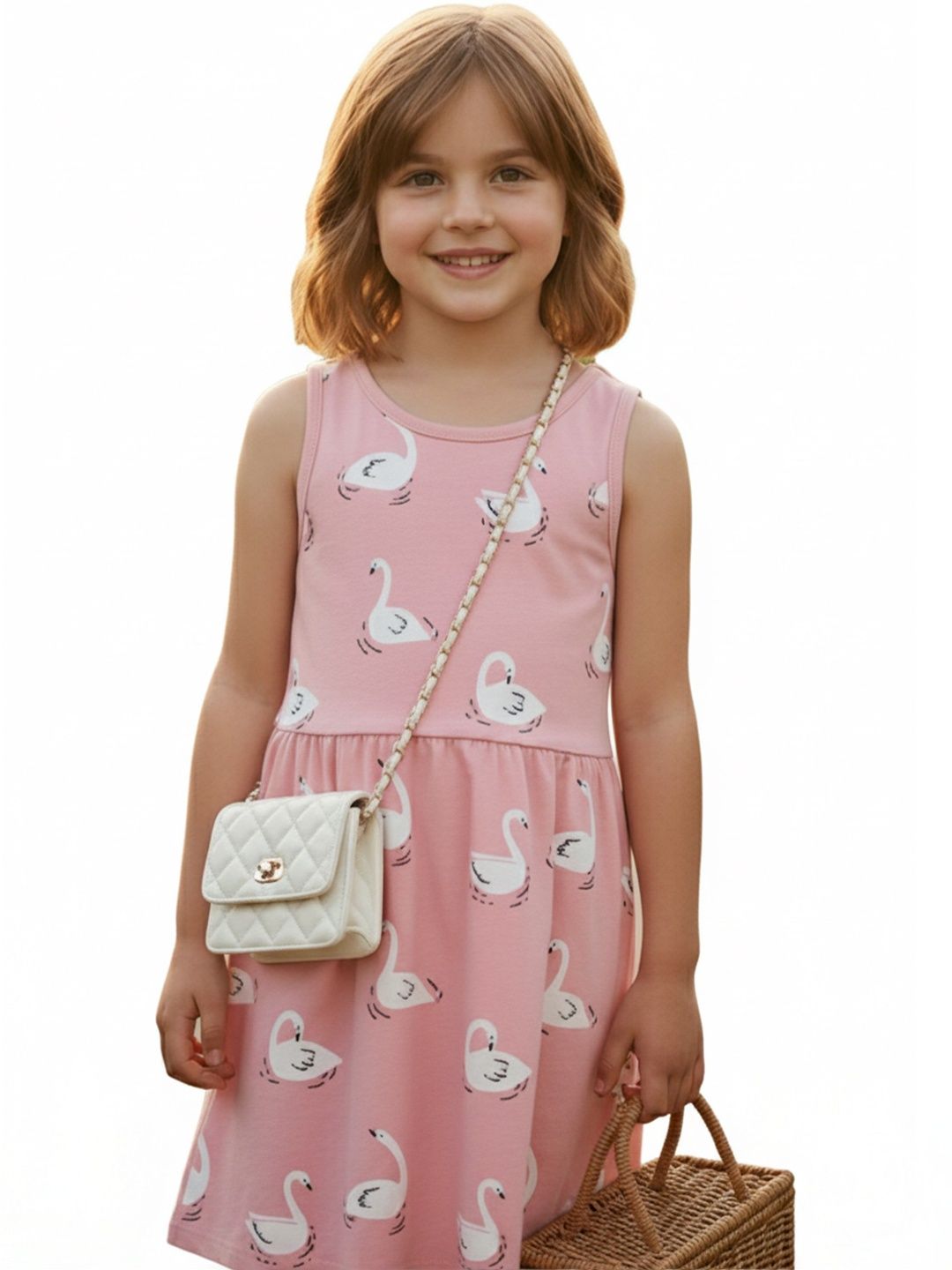 Snap and Spark Print Fit & Flare Dress-picture-47