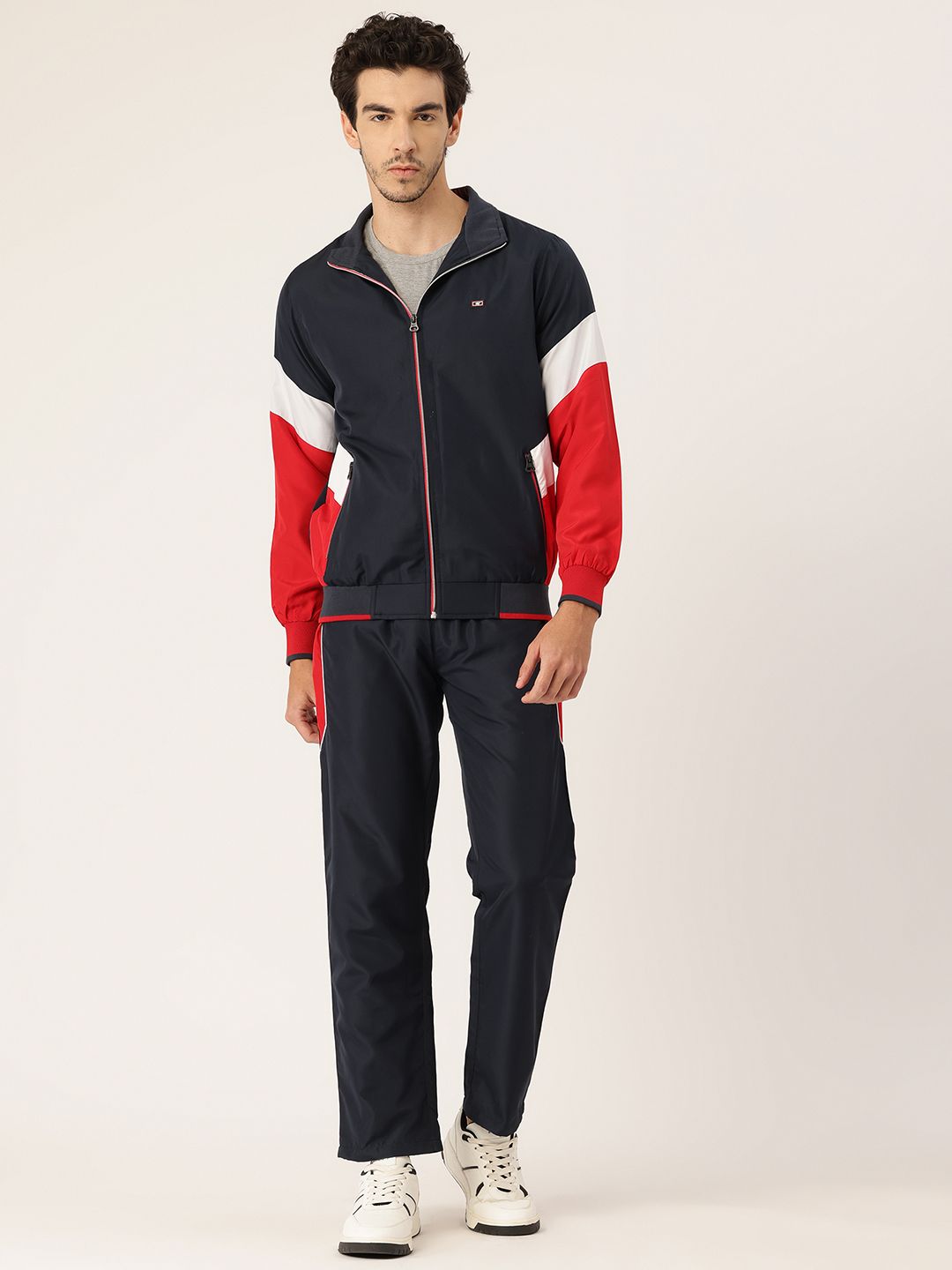Monte Carlo Men Mock Collar Colourblocked Tracksuit-image-29