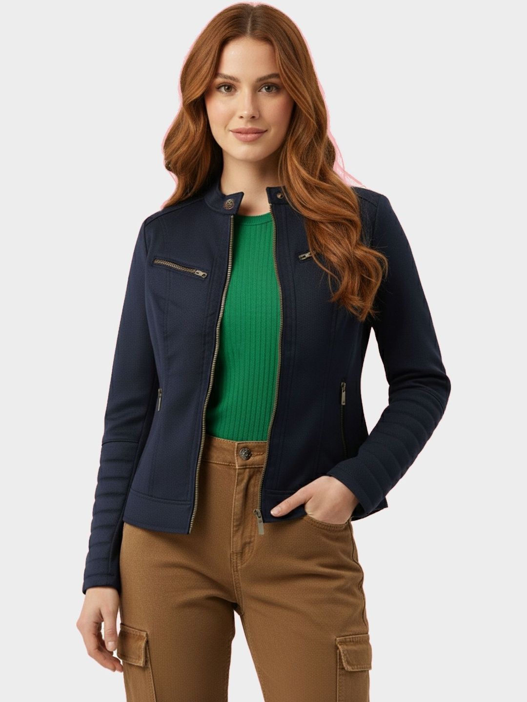 Leather Retail Women Suede Biker Jacket-picture-25