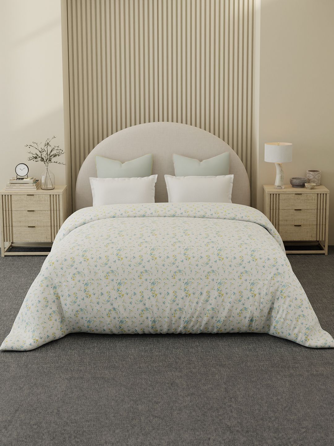 Boutique Living India Blue & White Floral Comforter-image-3