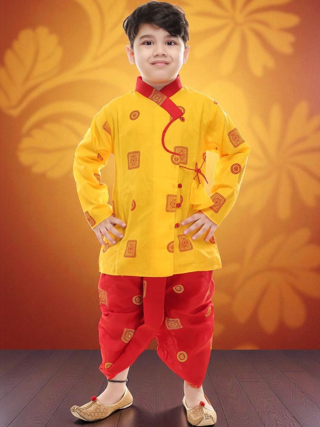 Smuktar garments Printed Kurta With Dhoti Pants-picture-9