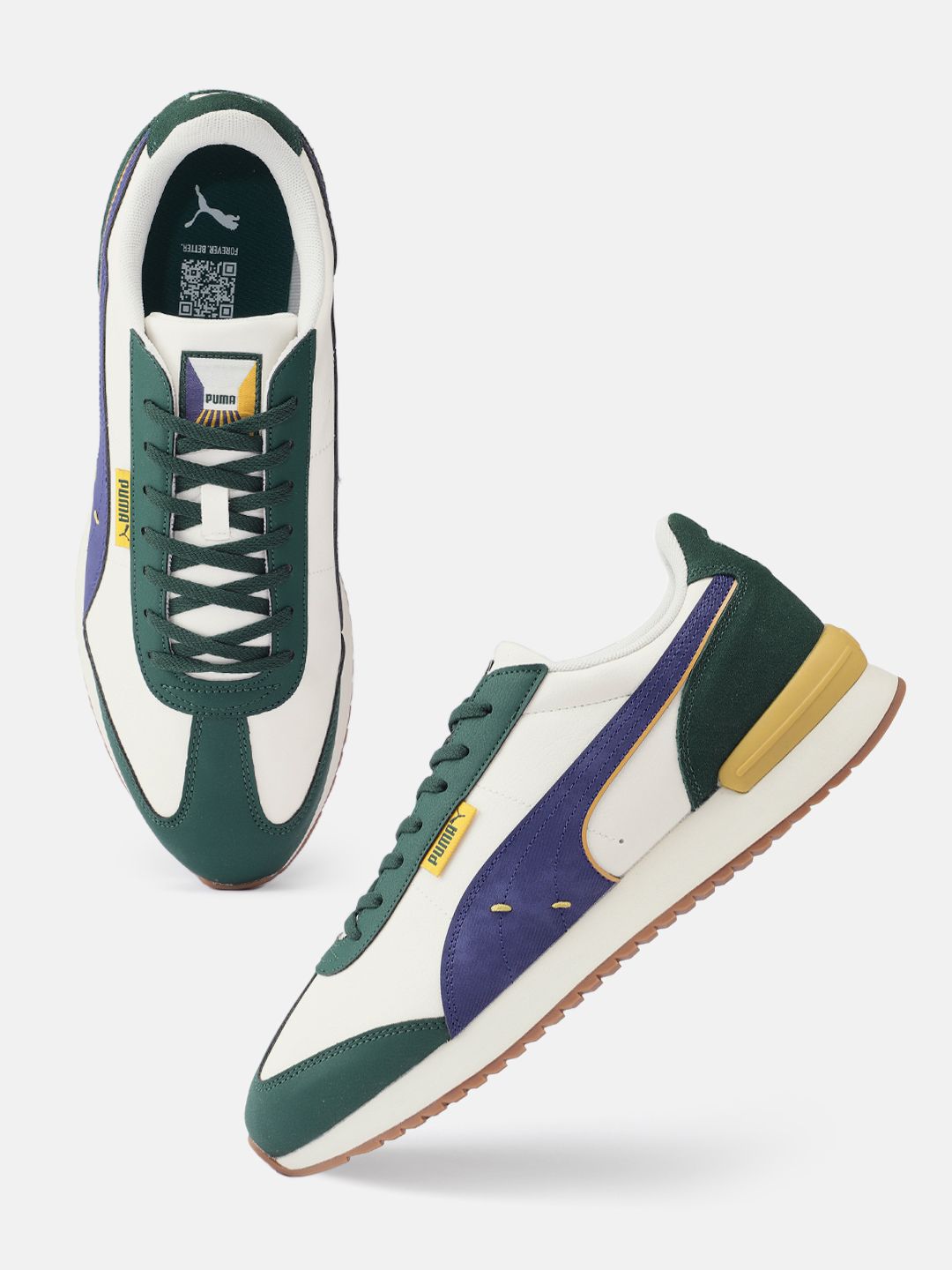 Puma Unisex Colourblocked Puma R78 Wind Greenside Sneakers-picture-14