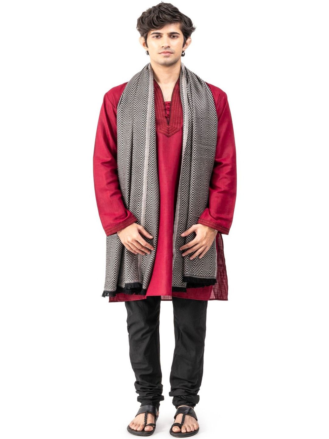 Naureen Men Woven Design Stole-picture-53