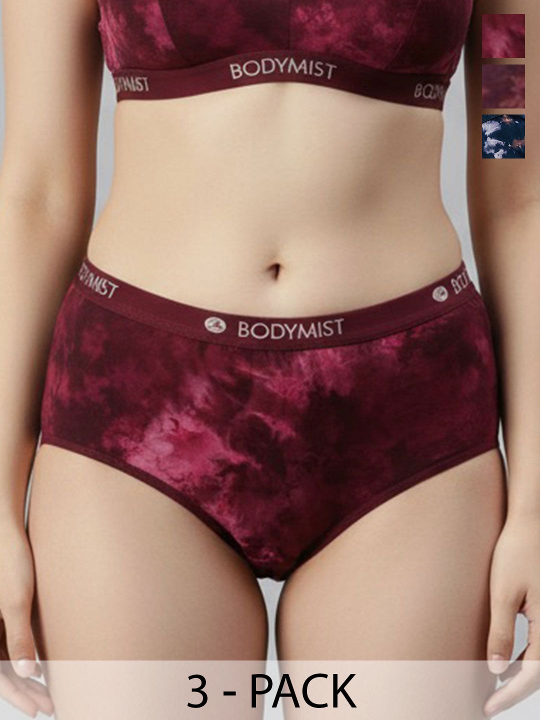 BODYMIST Pack of 3 Printed Mid-Rise Hipster Briefs-picture-50