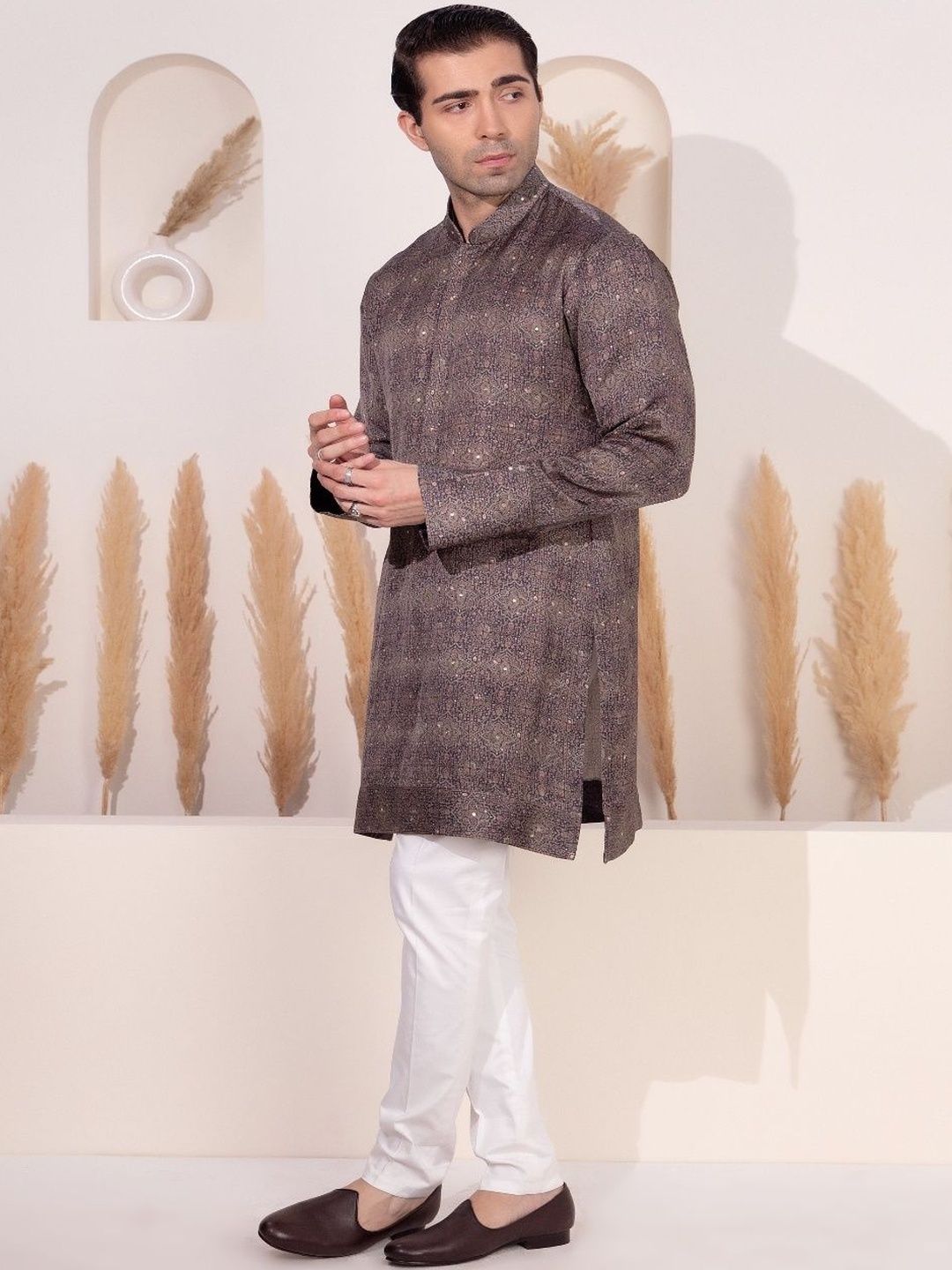 charchaand Men Cold-Shoulder Sleeves Handloom Kurta-picture-28