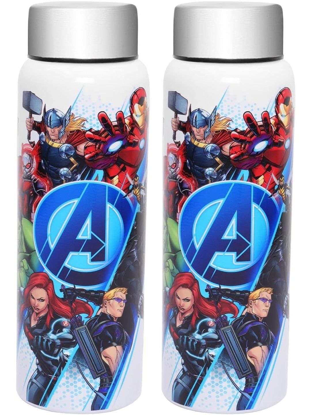 JAYPEE PLUS White Set of 2 Stainless Steel Cartoon Characters Single Wall Vacuum Water Bottle-picture-24