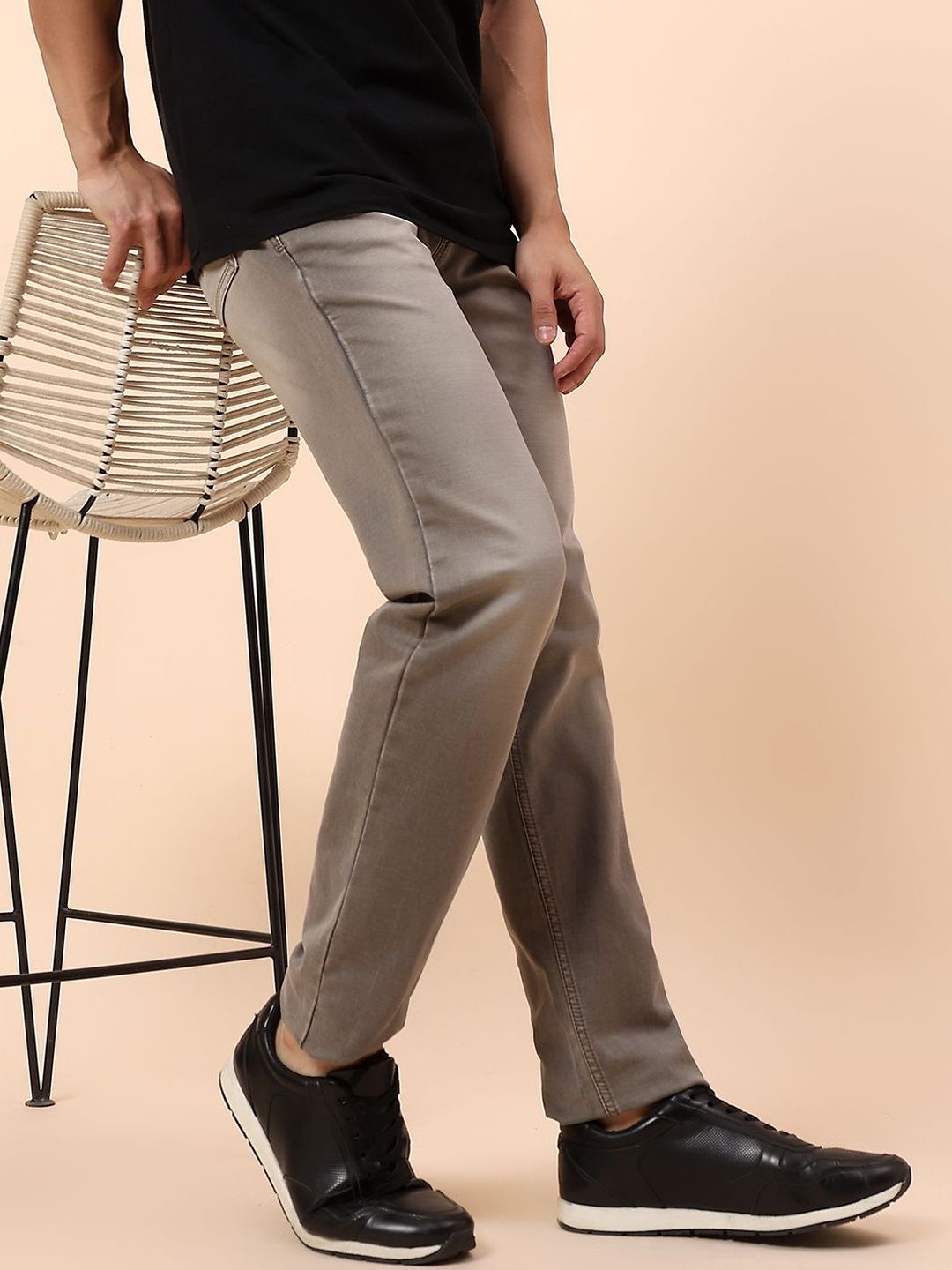 Cantabil Men Comfort Regular Fit Mid-Rise Light Fade Stretchable Jeans-picture-20