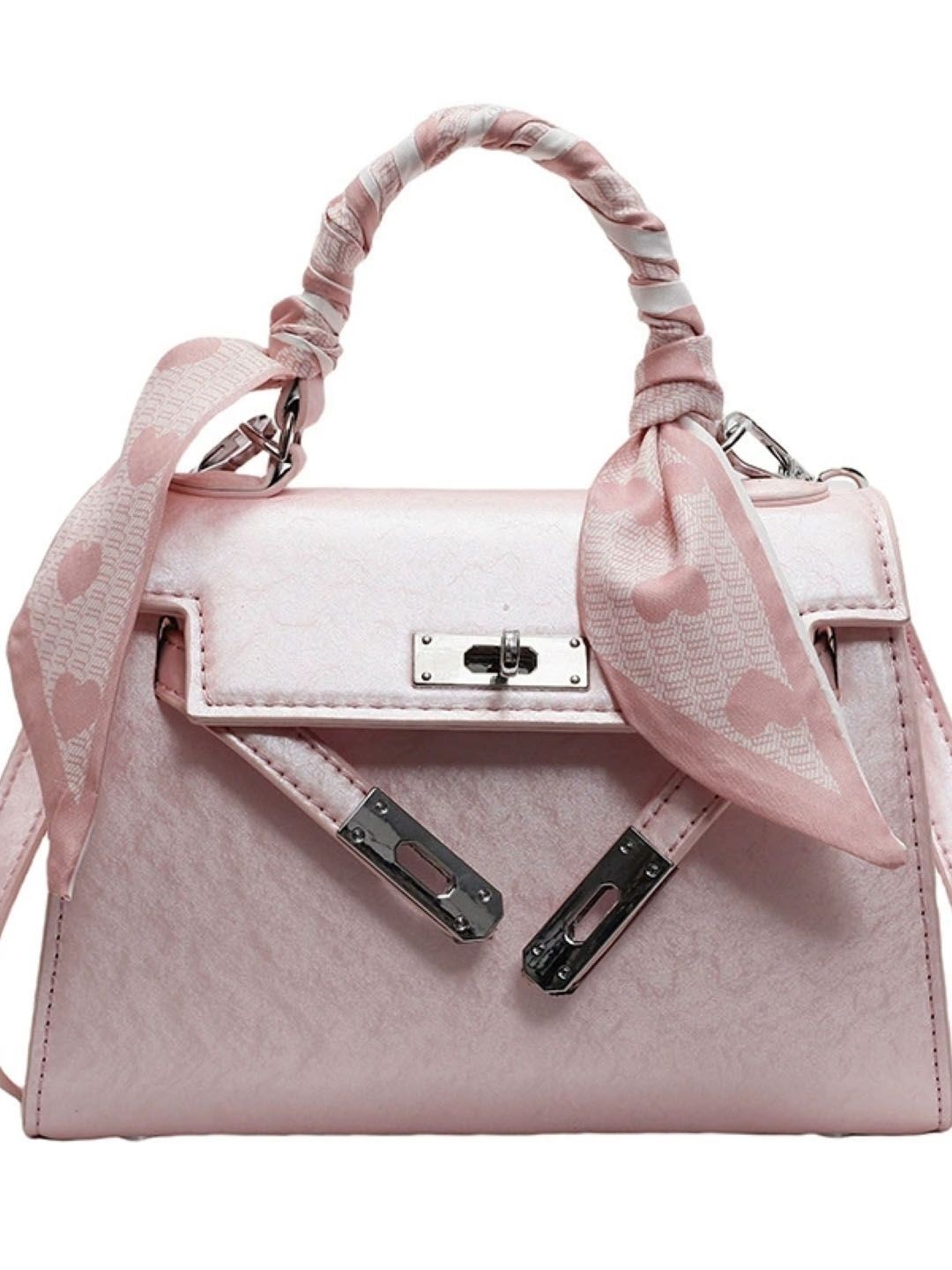 KPOP Textured PU Structured Handheld Bag with Tasselled-picture-41