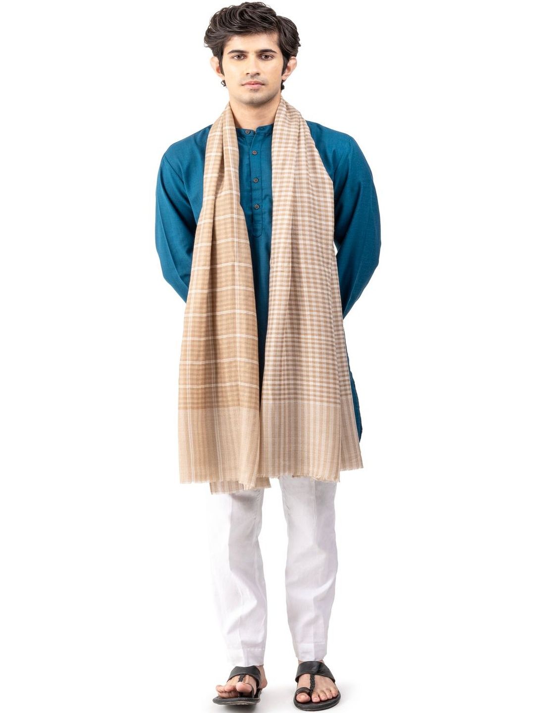 Naureen Men Woven Design Stole-image-31