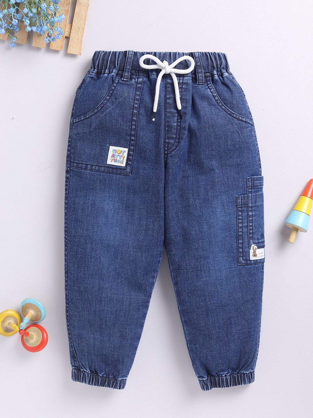 Toonyport Unisex Kids Straight Fit High-Rise Light Fade Jeans-picture-24