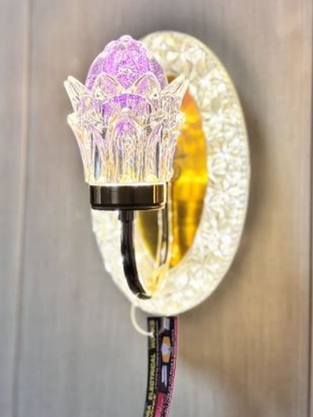 OJIT LIGHT DECORATION Transparent Acrylic Spherical Shaped Wall Lamp-picture-34