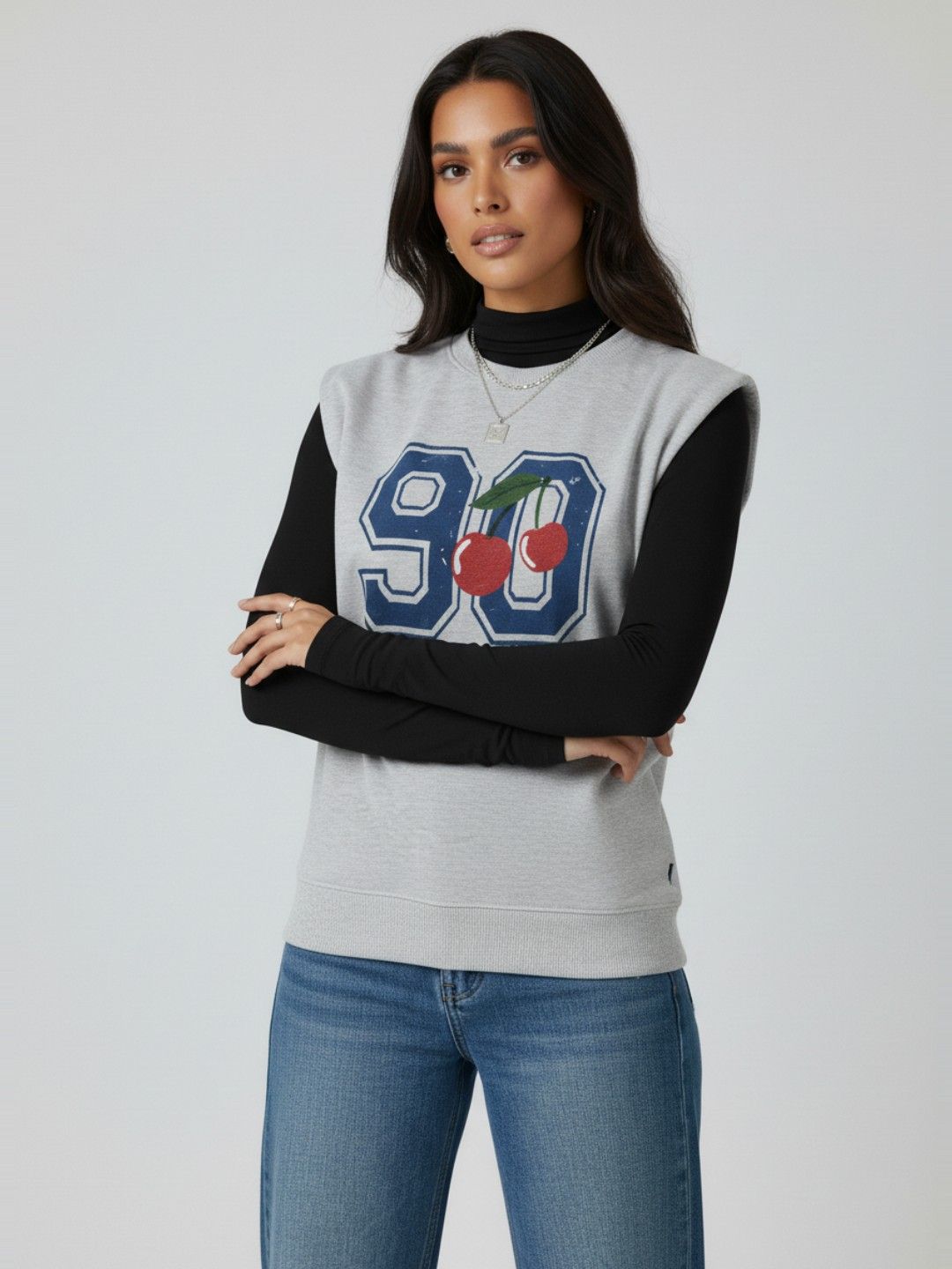glitchez Printed Sleeveless Sweatshirt-picture-51