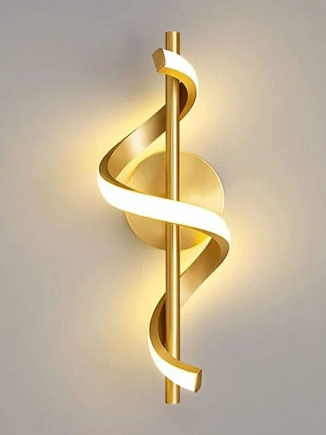 OJIT LIGHT DECORATION Gold-Toned Metal Spherical Shaped Wall Lamp-image-8