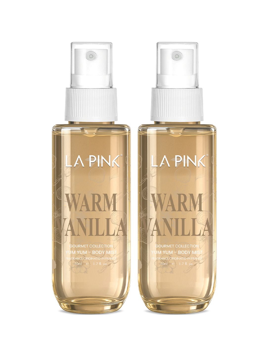 La Pink Set Of 2 Warm Vanilla Long Lasting Body Mist - 50 ml Each-picture-53