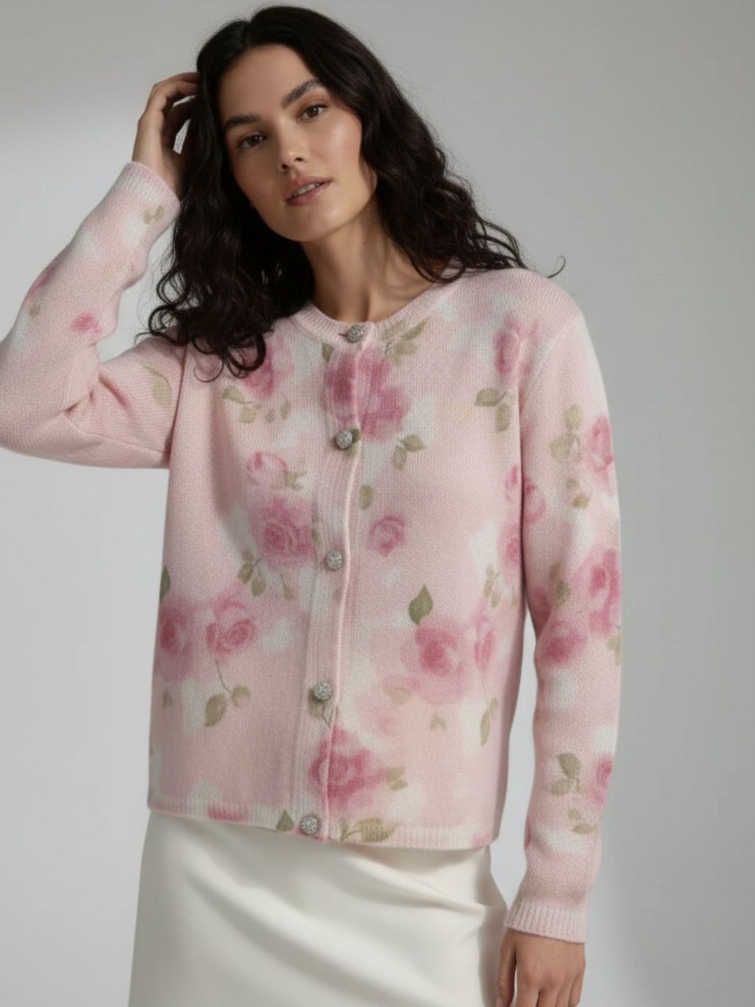 Outzidr Women Floral Printed Cardigan-picture-34