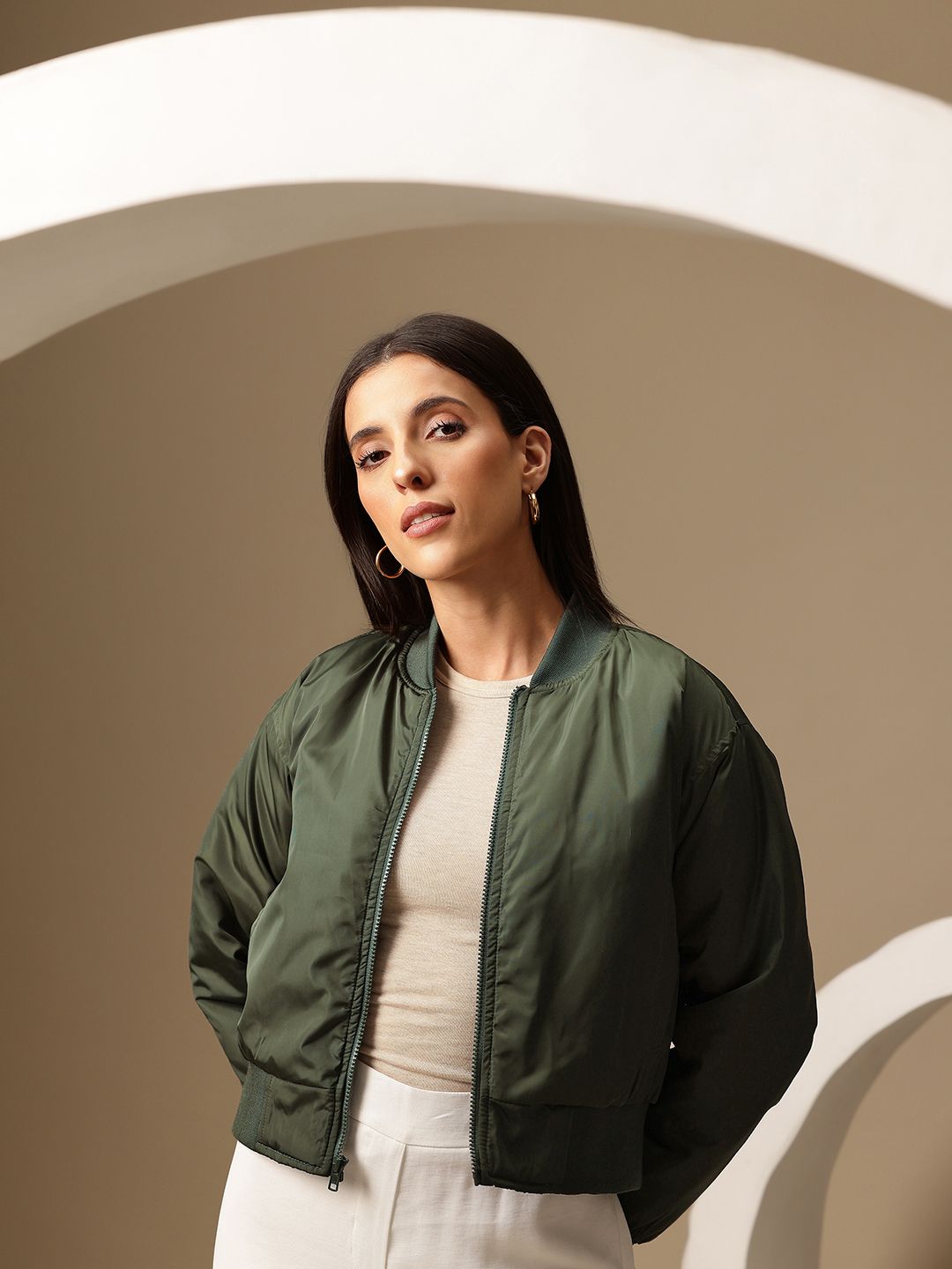 Chemistry Women Crop Bomber Jacket-picture-32