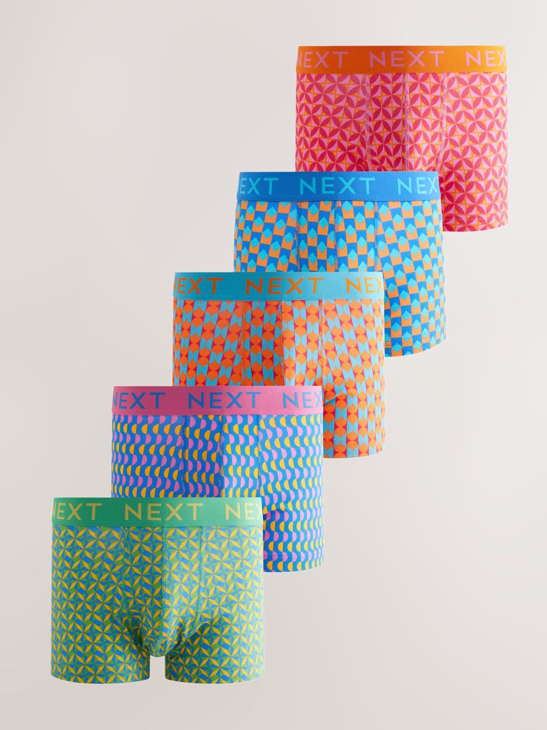 NEXT Pack Of 5 Geometric Print Trunks F13010-picture-16