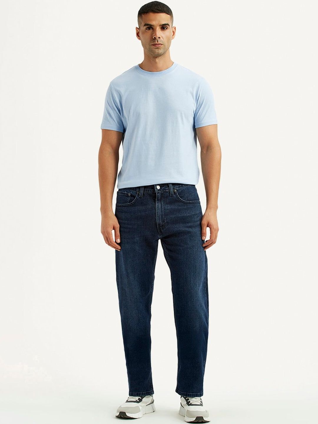 Levis Men Classic Straight Fit Mid-Rise Light Fade Stretchable Jeans-picture-18