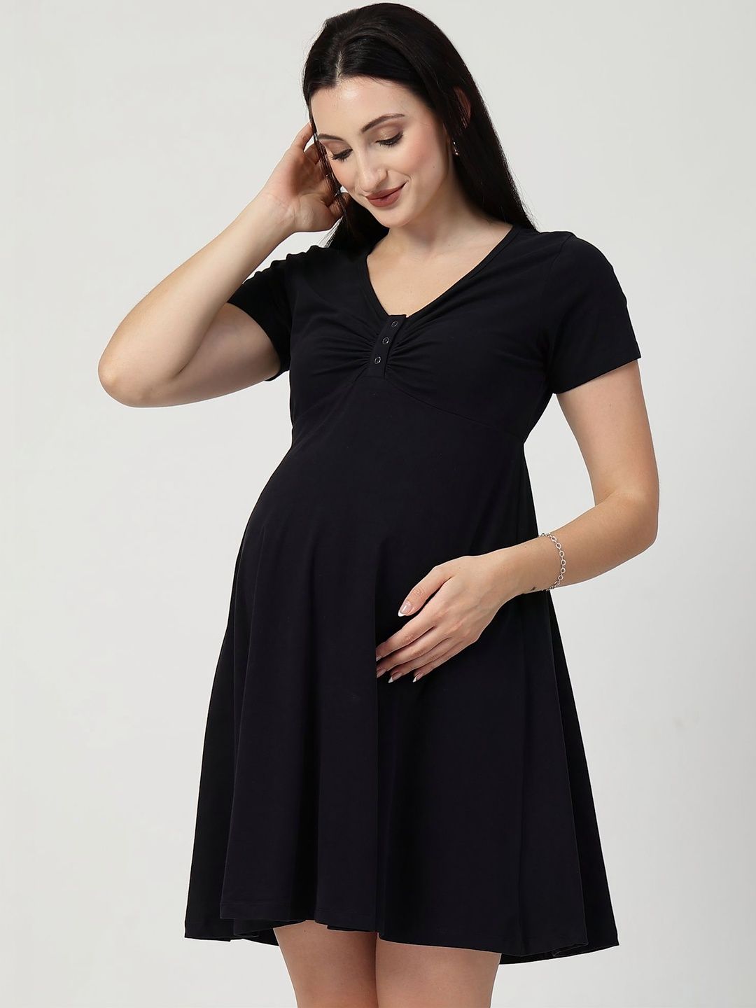 House Of Zelena Maternity A-Line Dress-image-21