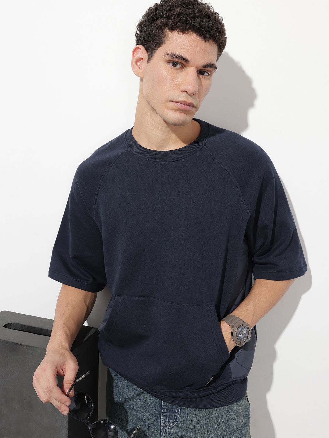 The Roadster Life Co. Relaxed Fit Textured Sweatshirt-picture-10
