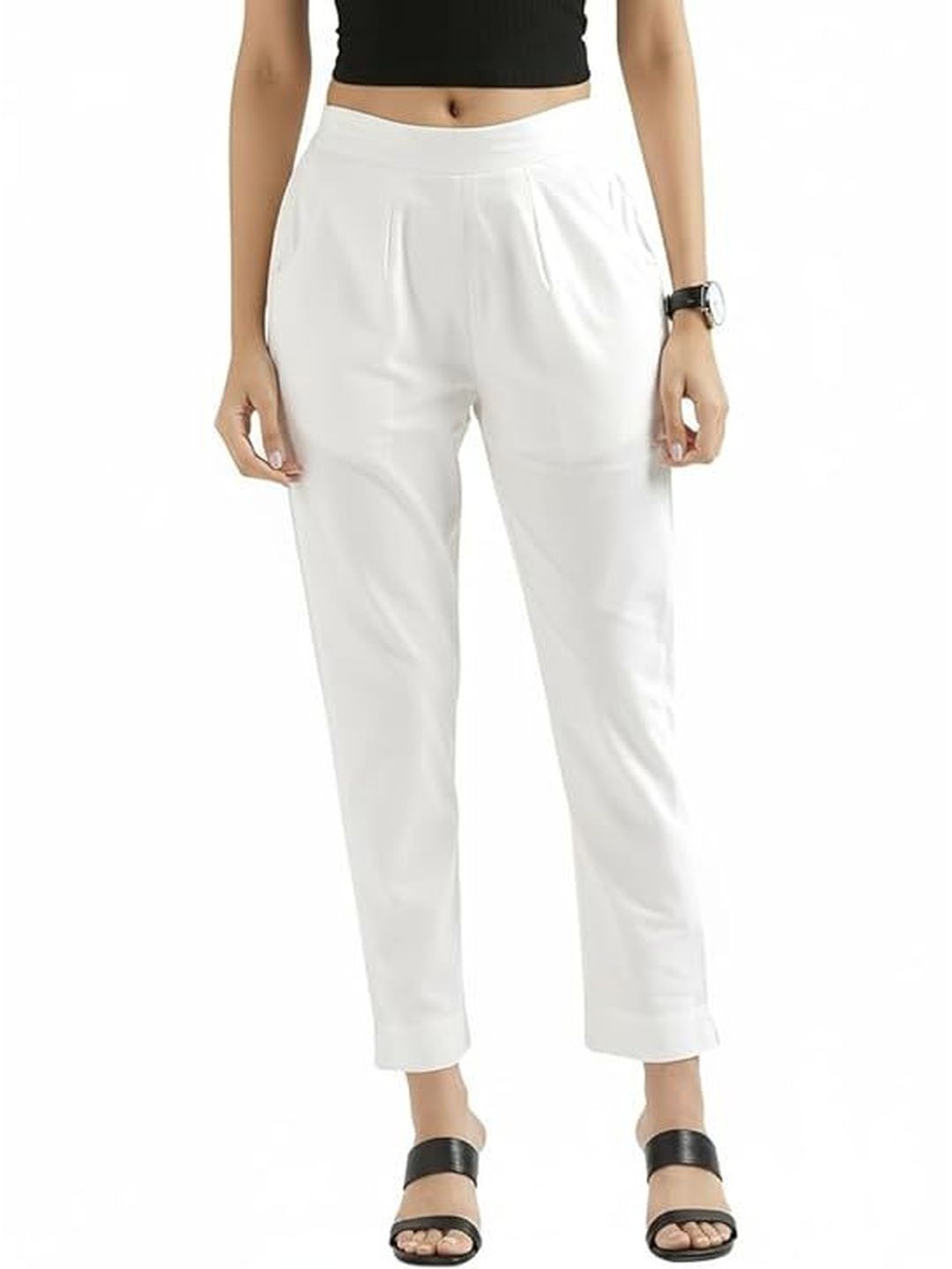 Thrifty Thread Women Easy Wash Pleated Trousers-image-19