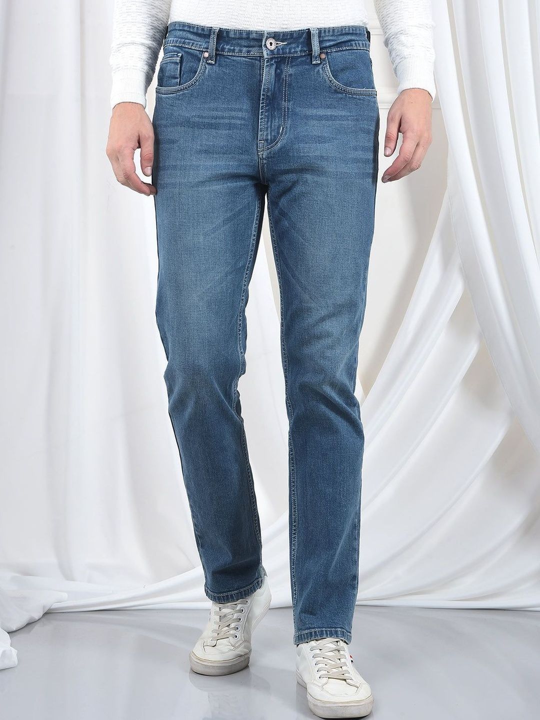 Numero Uno Men Slim Fit Mid-Rise Light Fade Stretchable Jeans-picture-30