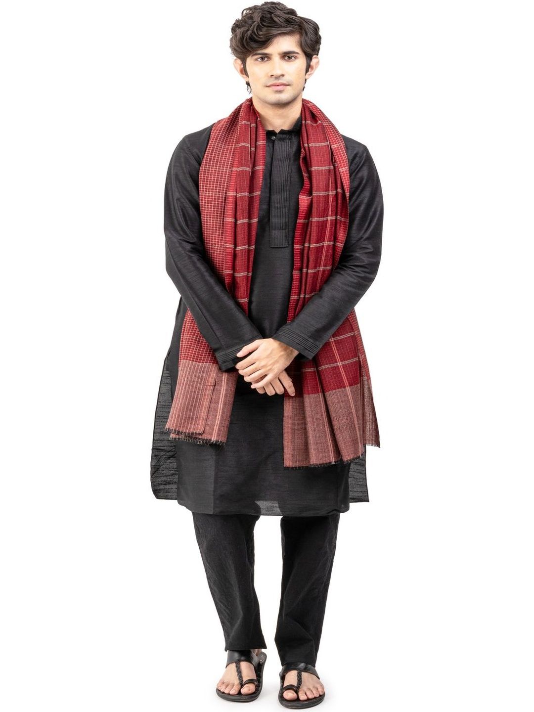 Naureen Men Woven Design Stole-picture-18