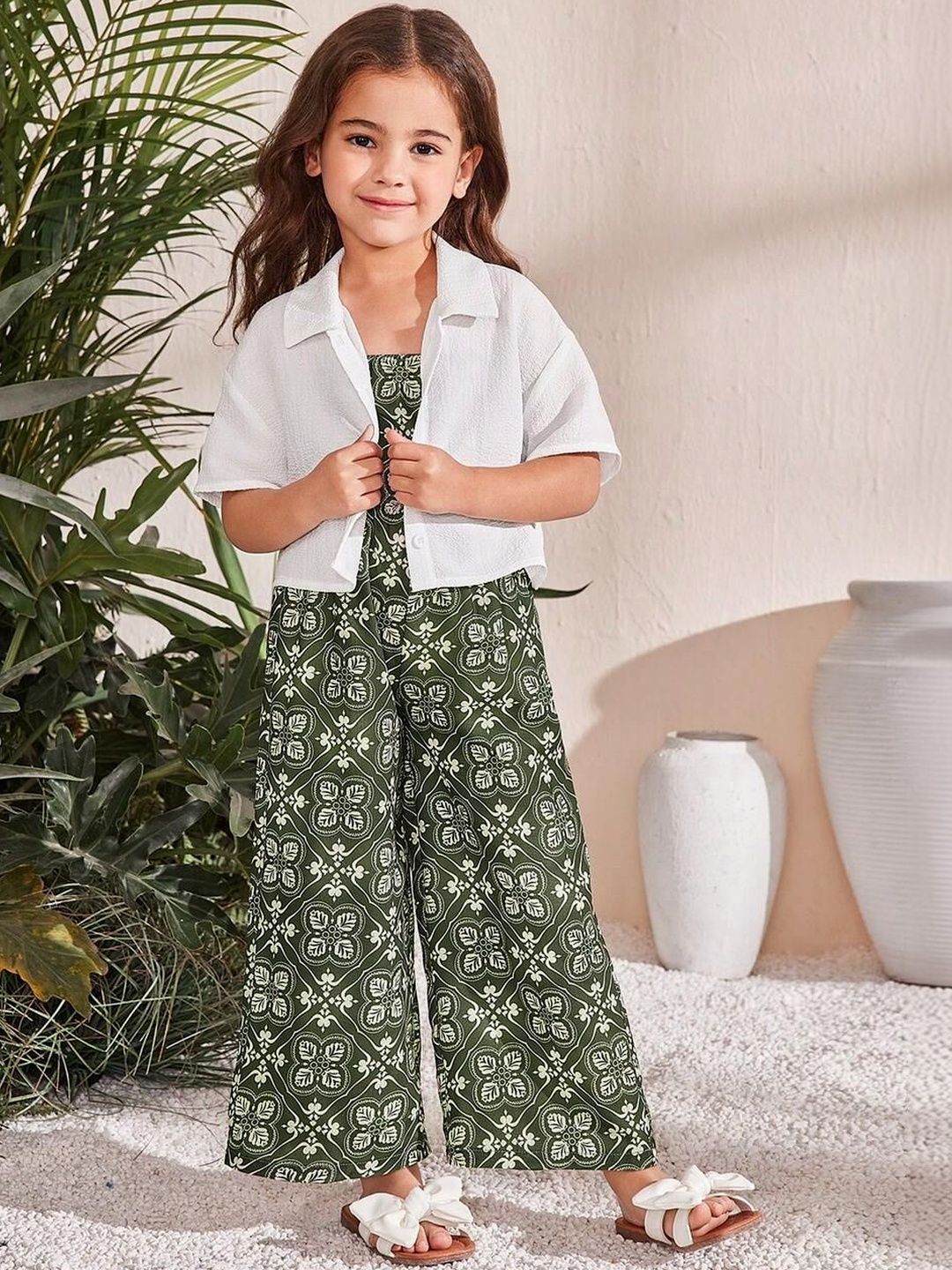 PAGHDAL BROTHER Girls Printed Cotton Jumpsuit-picture-46