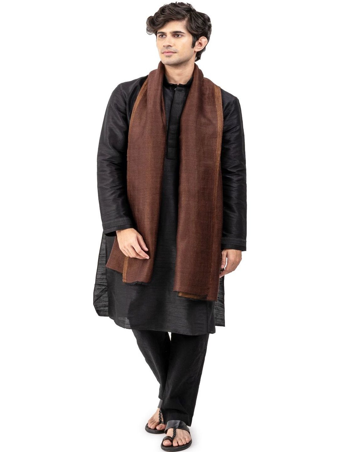 Naureen Men Woven Design Stole-picture-44