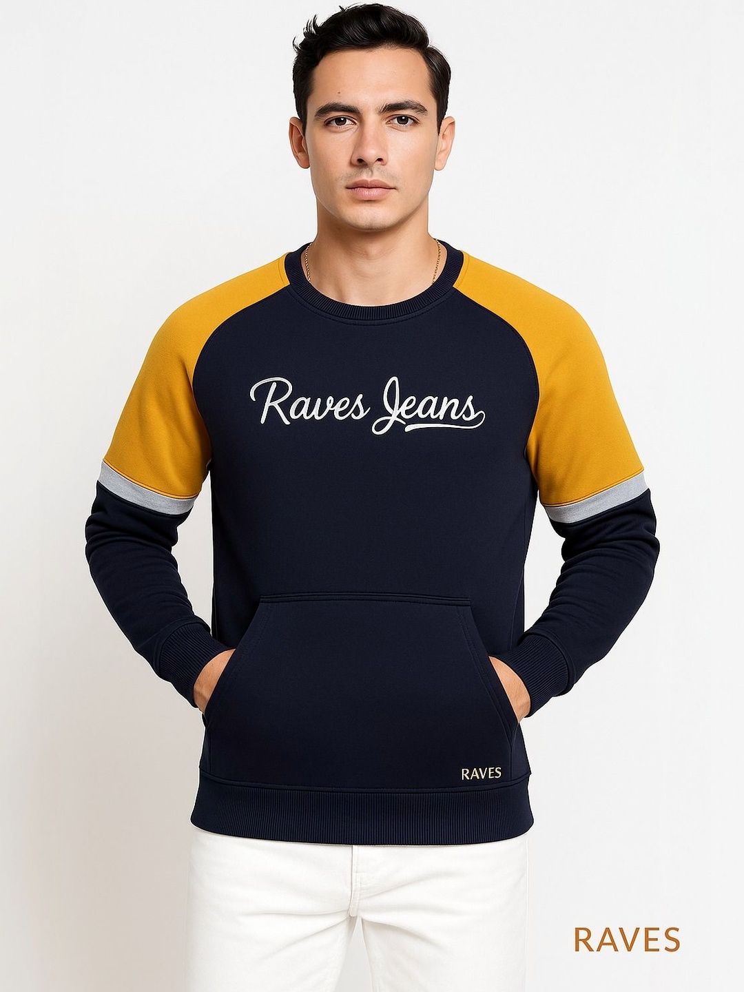 Raves Men Colourblocked Sweatshirt-picture-55