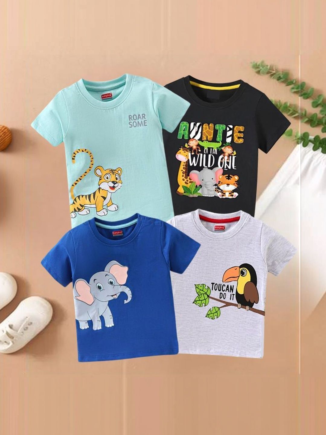 paryag hosiery Unisex Kids Cotton Tshirts-image-8