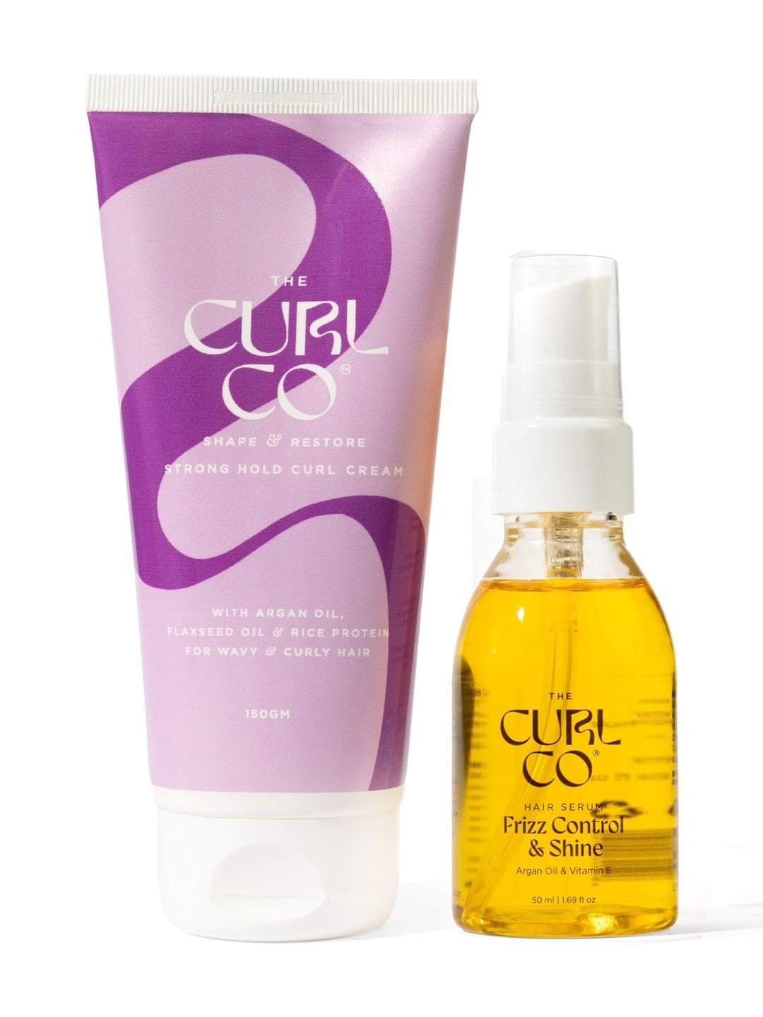 The Curl Co Set Of 2 Strong Hold Curl Cream - 200 g & Shine Serum - 50 ml-image-26