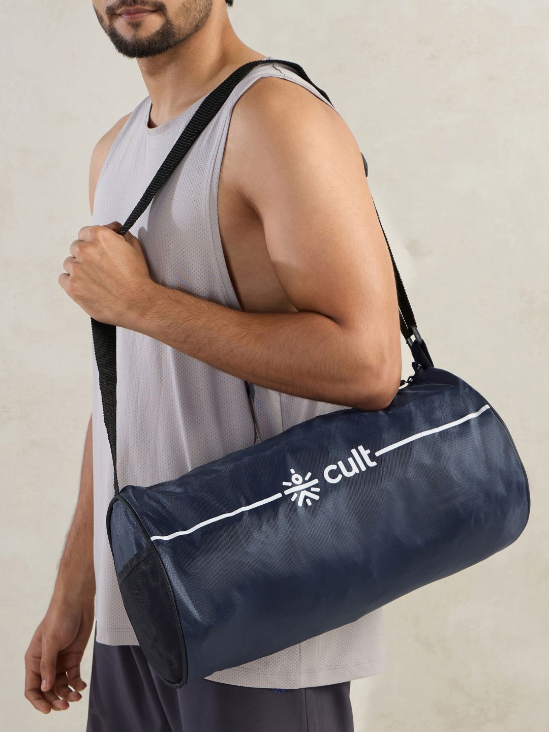 CULT CULT Blue Duffle Bag Unisex Adjustable Strap Mesh pocket Gym & Sport Bag 12 L