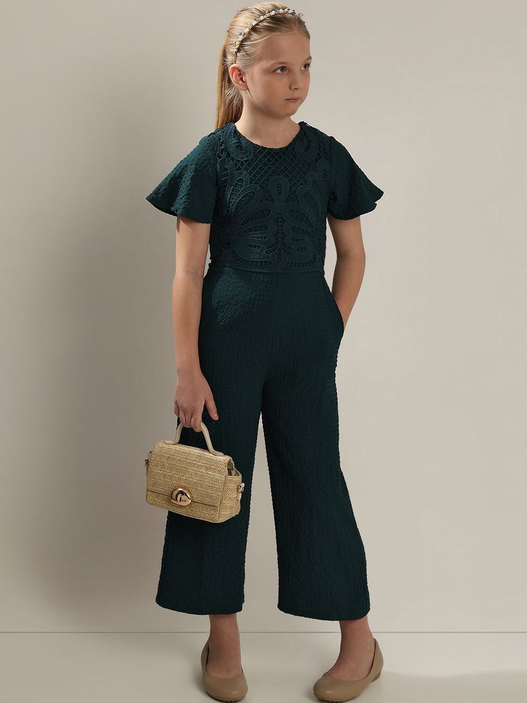 Vero Moda Girls Self Design Culotte Jumpsuit-picture-26