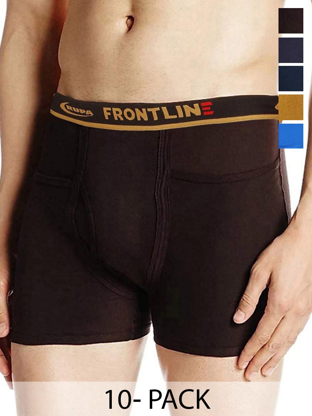 Rupa Frontline men Pack Of 5 Assorted Pure Combed Cotton Long Trunks-picture-56