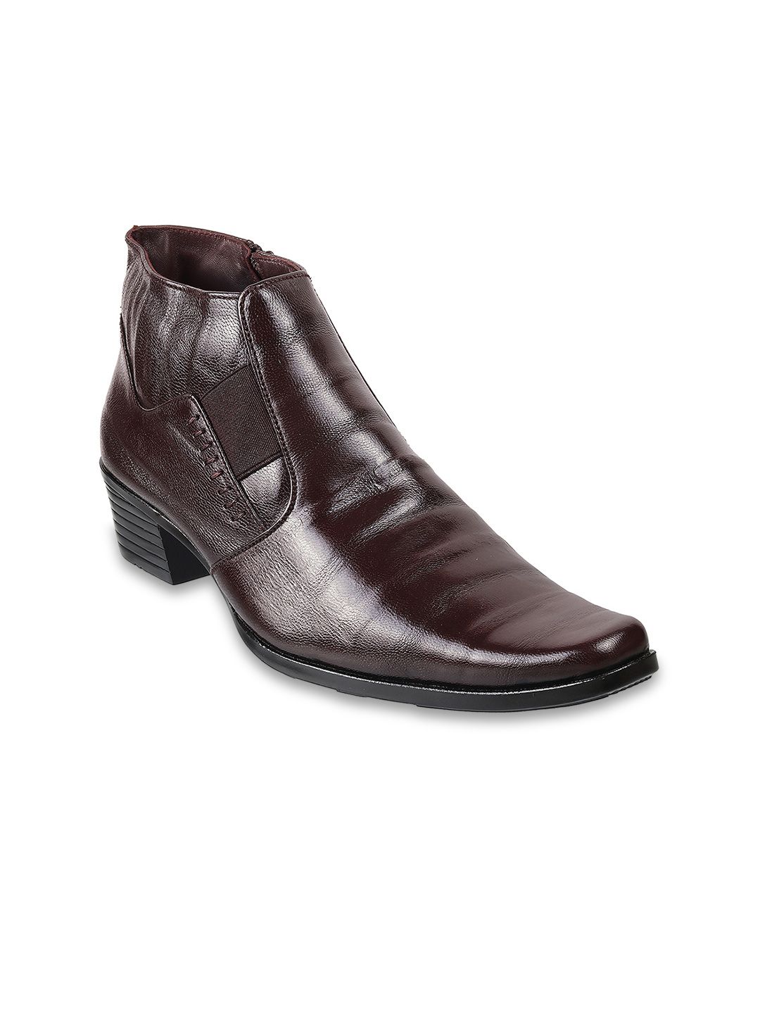 mochi Metro Men Black High-top Leather Boots-picture-54