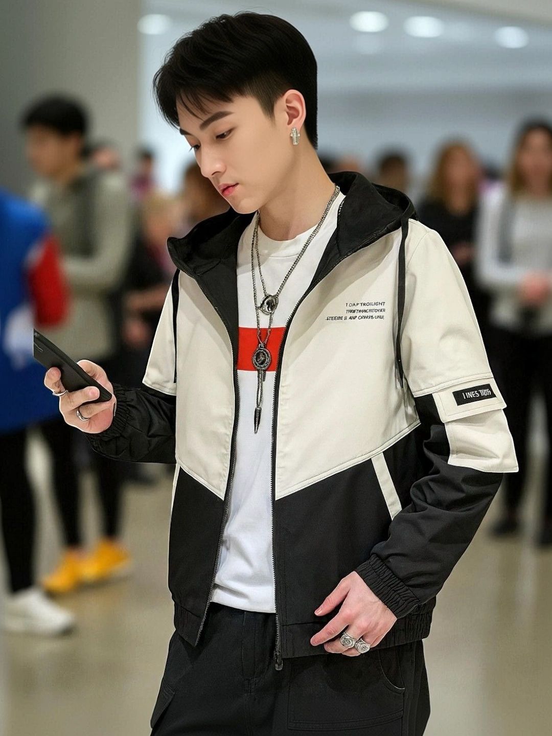 MOTREX Colourblocked Leather Jacket-picture-55