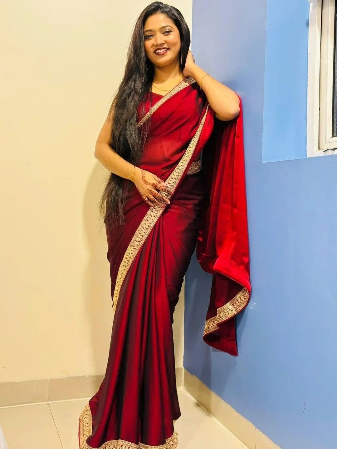 Being Naari Embellished Zari Pure Georgette Saree-picture-18