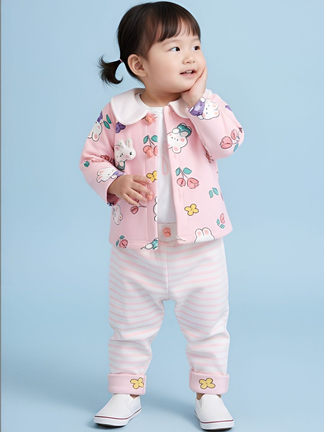 Babys Day Girls Printed T-shirt with Pyjamas-picture-37
