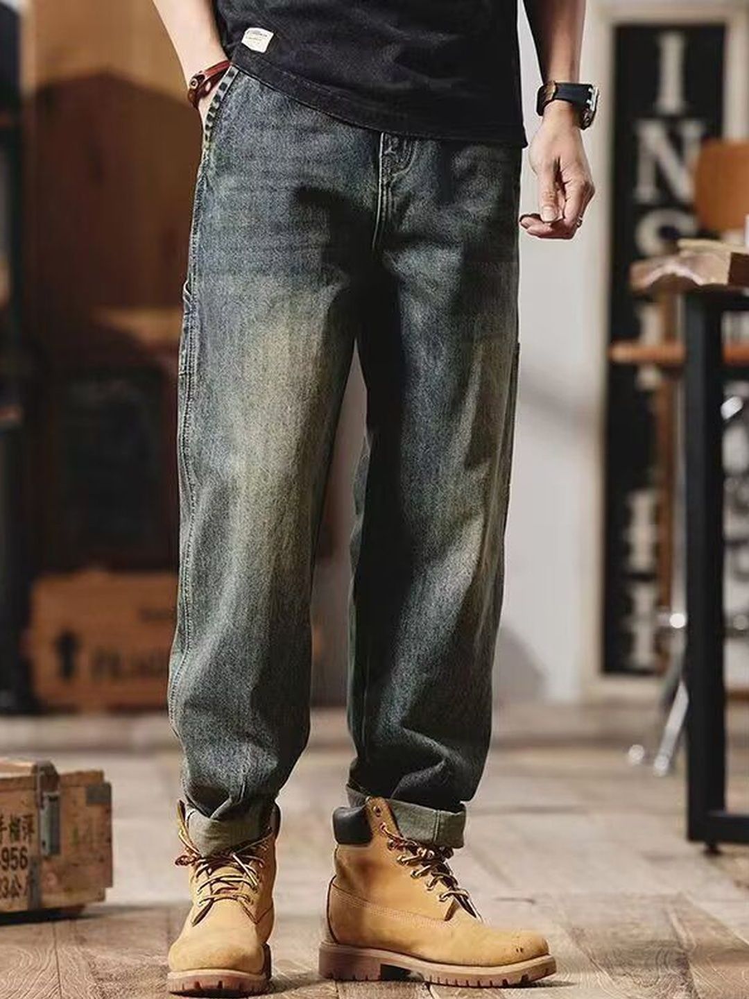 StyleCast x Revolte Men Regular Fit Mid-Rise Light Fade Jeans-picture-40