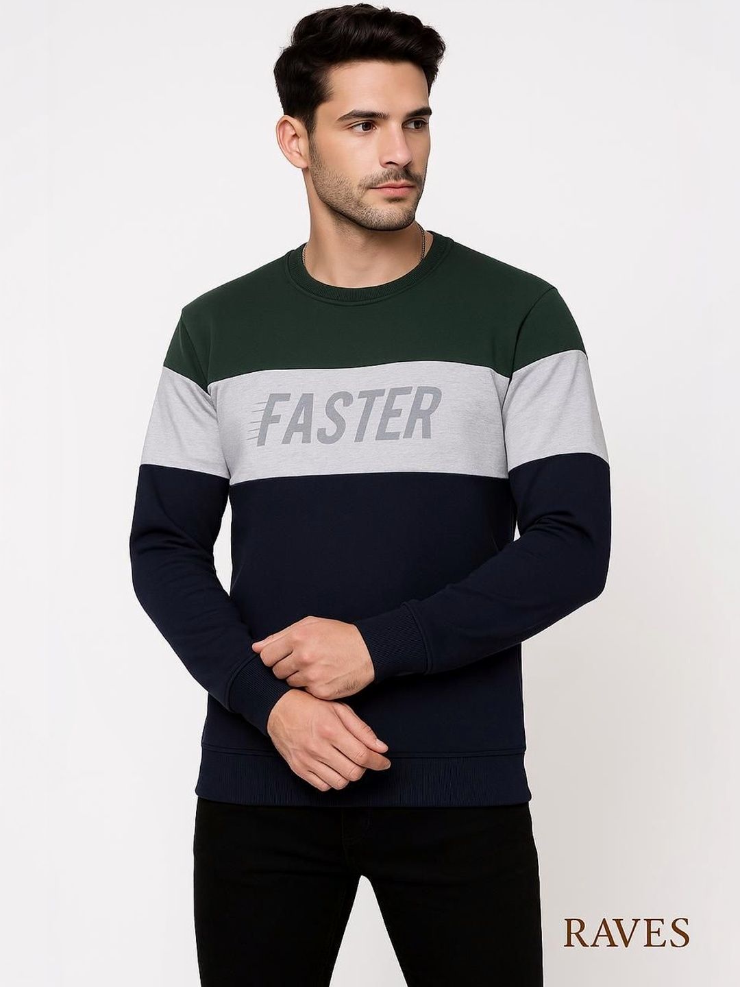 Raves Men Colourblocked Sweatshirt-picture-28